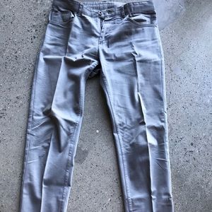 Grey slim fit slacks by Zara men